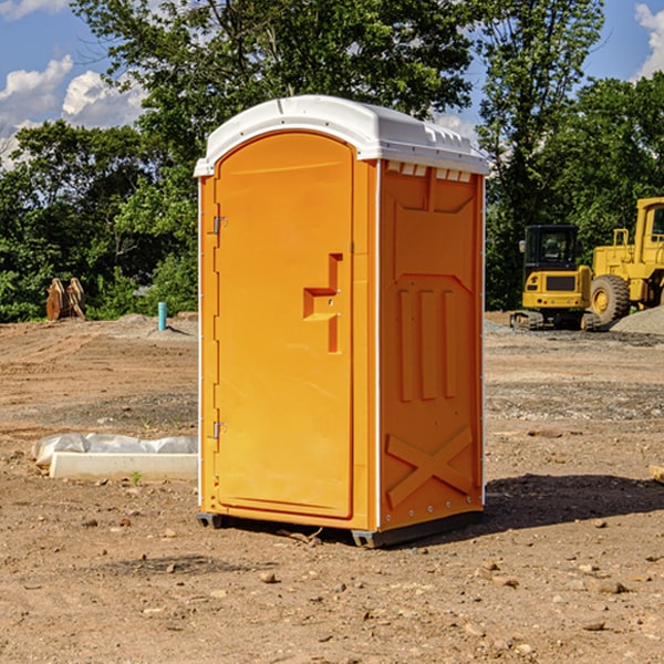 how often are the portable restrooms cleaned and serviced during a rental period in Palisade MN